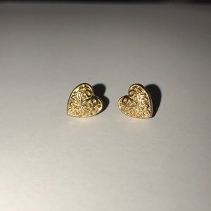Francesca’s faux gold heart earrings